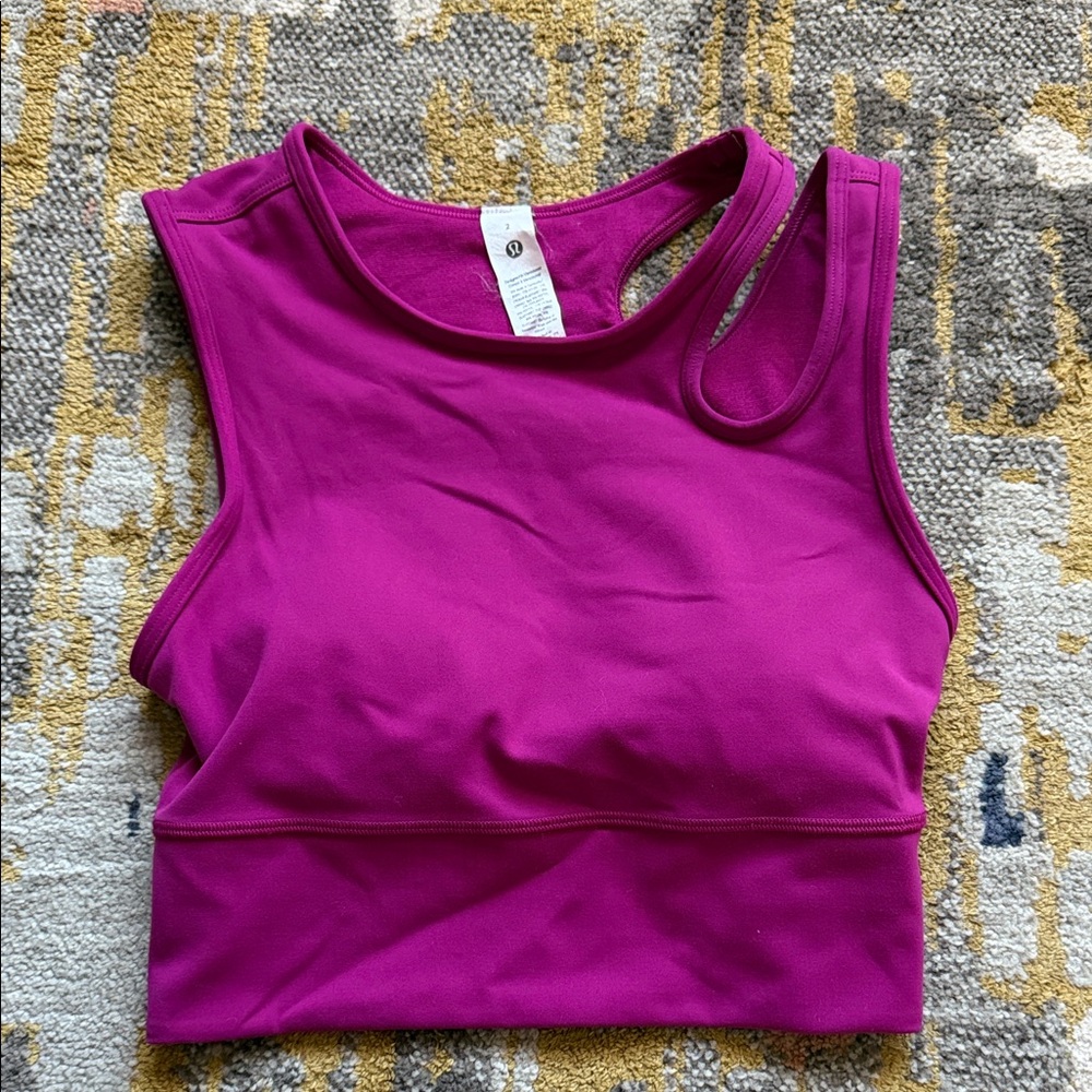 lululemon athletica Magenta Racerback Crop Top